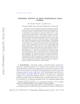 Property Testing in High Dimensional Ising models