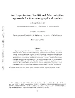 An Expectation Conditional Maximization approach for Gaussian graphical
  models