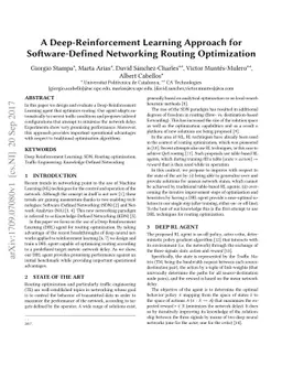 A Deep-Reinforcement Learning Approach for Software-Defined Networking
  Routing Optimization