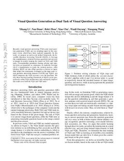 Visual Question Generation as Dual Task of Visual Question Answering