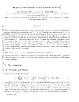 On predictive density estimation with additional information