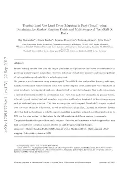 Tropical Land Use Land Cover Mapping in Pará (Brazil) using
  Discriminative Markov Random Fields and Multi-temporal TerraSAR-X Data