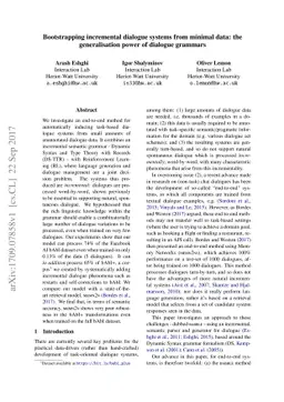 Bootstrapping incremental dialogue systems from minimal data: the
  generalisation power of dialogue grammars