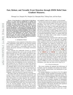 Fast, Robust, and Versatile Event Detection through HMM Belief State
  Gradient Measures
