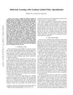 Multi-task Learning with Gradient Guided Policy Specialization