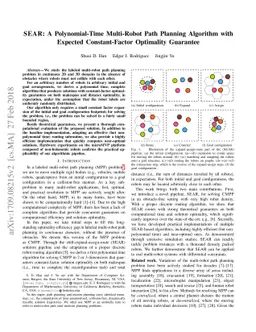 SEAR: A Polynomial-Time Multi-Robot Path Planning Algorithm with
  Expected Constant-Factor Optimality Guarantee