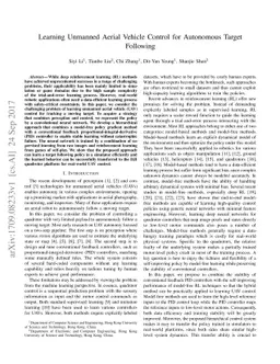 Learning Unmanned Aerial Vehicle Control for Autonomous Target Following