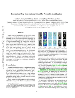 Pose-driven Deep Convolutional Model for Person Re-identification