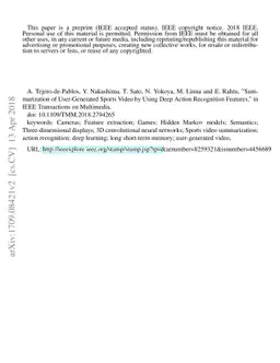 Summarization of User-Generated Sports Video by Using Deep Action
  Recognition Features