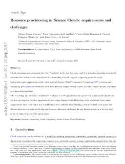 Resource provisioning in Science Clouds: Requirements and challenges