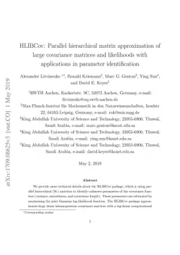 HLIBCov: Parallel Hierarchical Matrix Approximation of Large Covariance
  Matrices and Likelihoods with Applications in Parameter Identification