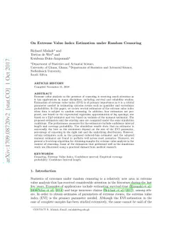 On Extreme Value Index Estimation under Random Censoring