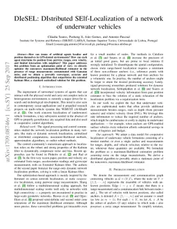 DIeSEL: DIstributed SElf-Localization of a network of underwater
  vehicles