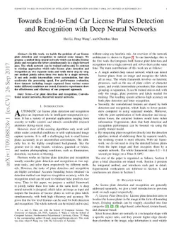 Towards End-to-End Car License Plates Detection and Recognition with
  Deep Neural Networks