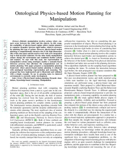 Ontological Physics-based Motion Planning for Manipulation