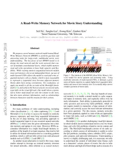 A Read-Write Memory Network for Movie Story Understanding