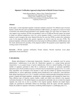 Signature Verification Approach using Fusion of Hybrid Texture Features
