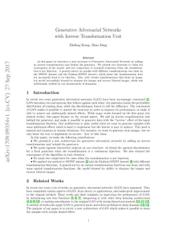 Generative Adversarial Networks with Inverse Transformation Unit