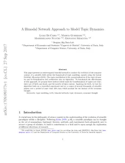 A Bimodal Network Approach to Model Topic Dynamics