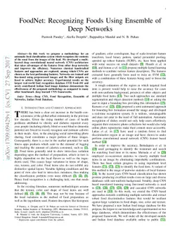 FoodNet: Recognizing Foods Using Ensemble of Deep Networks