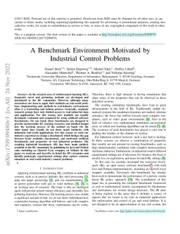 A Benchmark Environment Motivated by Industrial Control Problems