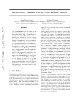 Distance-based Confidence Score for Neural Network Classifiers