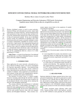 Efficient Convolutional Neural Network For Audio Event Detection