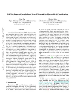 B-CNN: Branch Convolutional Neural Network for Hierarchical
  Classification