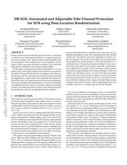 DR.SGX: Hardening SGX Enclaves against Cache Attacks with Data Location
  Randomization