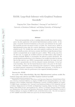 RANK: Large-Scale Inference with Graphical Nonlinear Knockoffs