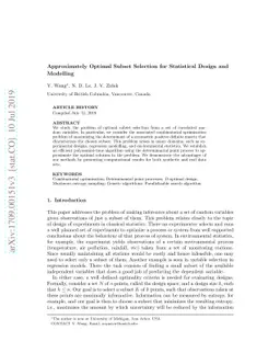 Approximately Optimal Subset Selection for Statistical Design and
  Modelling