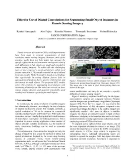 Effective Use of Dilated Convolutions for Segmenting Small Object
  Instances in Remote Sensing Imagery