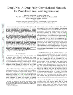 DeepUNet: A Deep Fully Convolutional Network for Pixel-level Sea-Land
  Segmentation