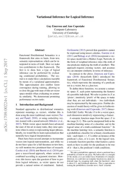 Variational Inference for Logical Inference