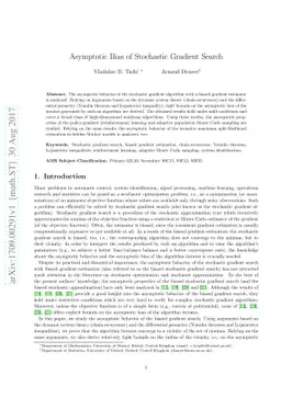 Asymptotic Bias of Stochastic Gradient Search