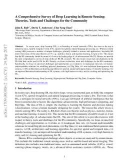 A Comprehensive Survey of Deep Learning in Remote Sensing: Theories,
  Tools and Challenges for the Community