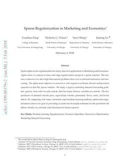 Sparse Regularization in Marketing and Economics