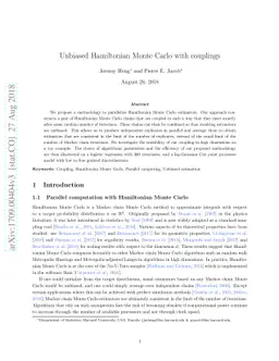 Unbiased Hamiltonian Monte Carlo with couplings