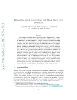 Estimating Mixed Memberships with Sharp Eigenvector Deviations