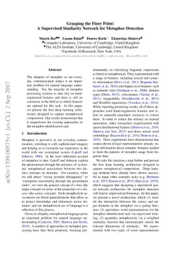 Grasping the Finer Point: A Supervised Similarity Network for Metaphor
  Detection