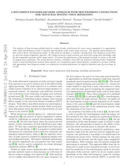 A Recurrent Encoder-Decoder Approach with Skip-filtering Connections for
  Monaural Singing Voice Separation