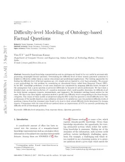 Difficulty-level Modeling of Ontology-based Factual Questions
