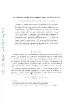 Estimating graph parameters with random walks