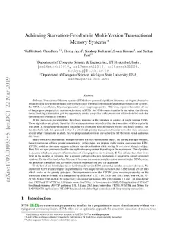 Achieving Starvation-Freedom in Multi-Version Transactional Memory
  Systems