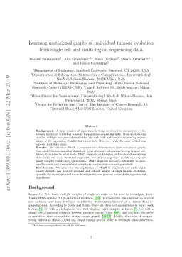 Learning mutational graphs of individual tumour evolution from
  single-cell and multi-region sequencing data