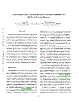 A Multilayer-Based Framework for Online Background Subtraction with
  Freely Moving Cameras