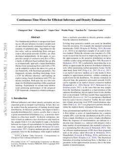 Continuous-Time Flows for Efficient Inference and Density Estimation