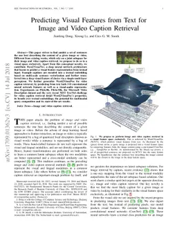 Predicting Visual Features from Text for Image and Video Caption
  Retrieval