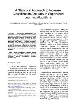 A Statistical Approach to Increase Classification Accuracy in Supervised
  Learning Algorithms