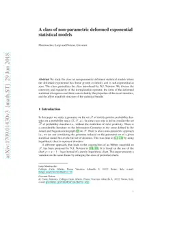 A class of non-parametric deformed exponential statistical models